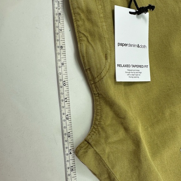 NWT Paper Denim Men's Relaxed Tapered Fit Khaki Carpenter Pants Size 32/30 - Picture 7 of 8